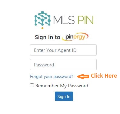 MLS PIN Login forgot password 1