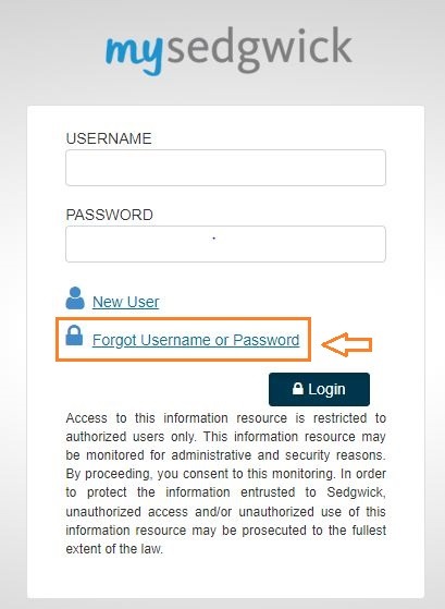 Sedgwick Walmart Login reset password 1